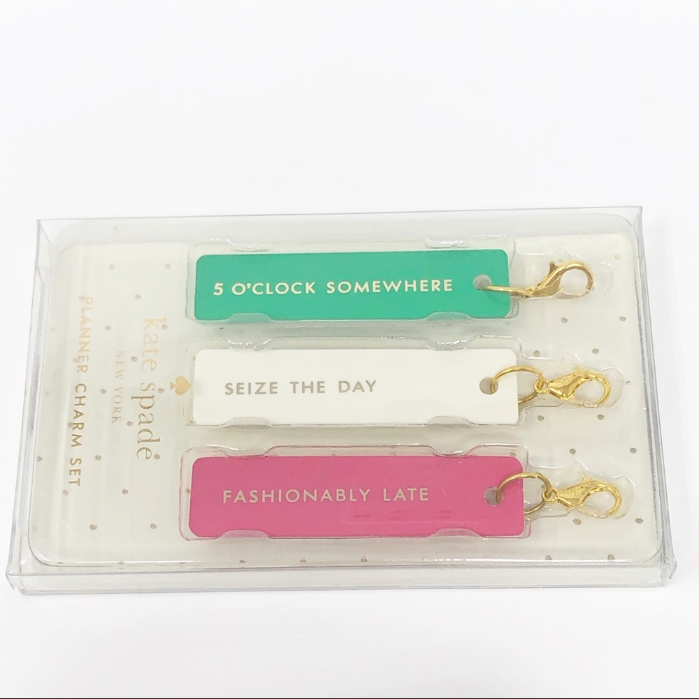 Kate Spade Planner Charm Set Fashionably Late - Picture 3 of 7